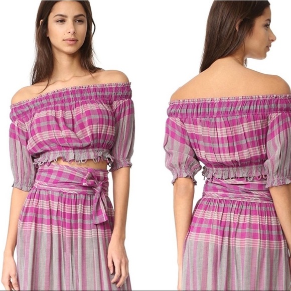 NWOT Apiece Apart off shoulder crop top - Picture 1 of 6